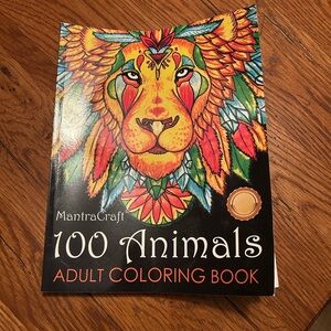 MantraCraft 100 Animals Adult Coloring Book